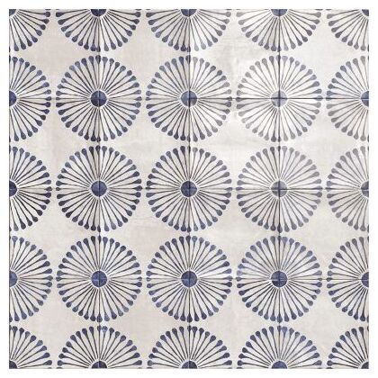 Mała płytka Infantas dekor 15x15 z białym tłem i niebieskimi geometrycznymi wzorami