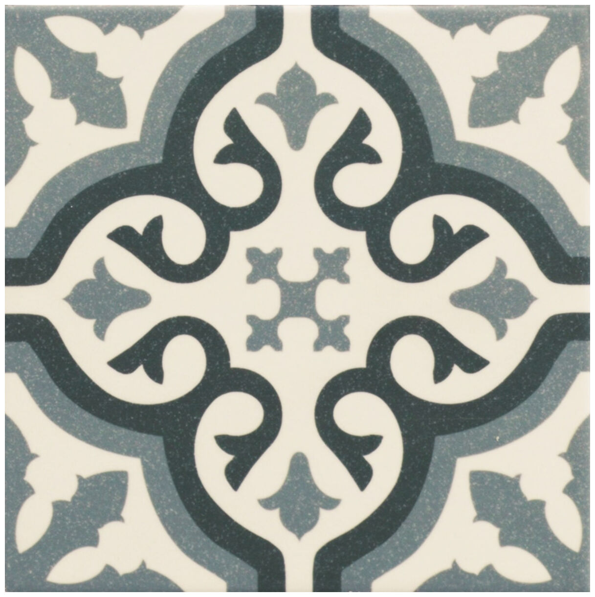 Mała satynowa płytka Florentine Blue Centro z niebieskimi ornamentami na kremowym tle