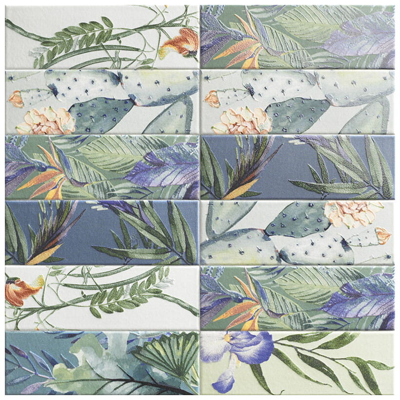 mainzu ceramica tapis eden dekor 10x30 - zdjęcie główne