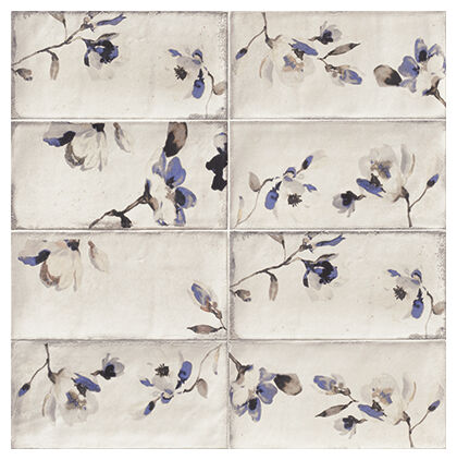 mainzu ceramica fabola blu dekor 15x30 - zdjęcie główne