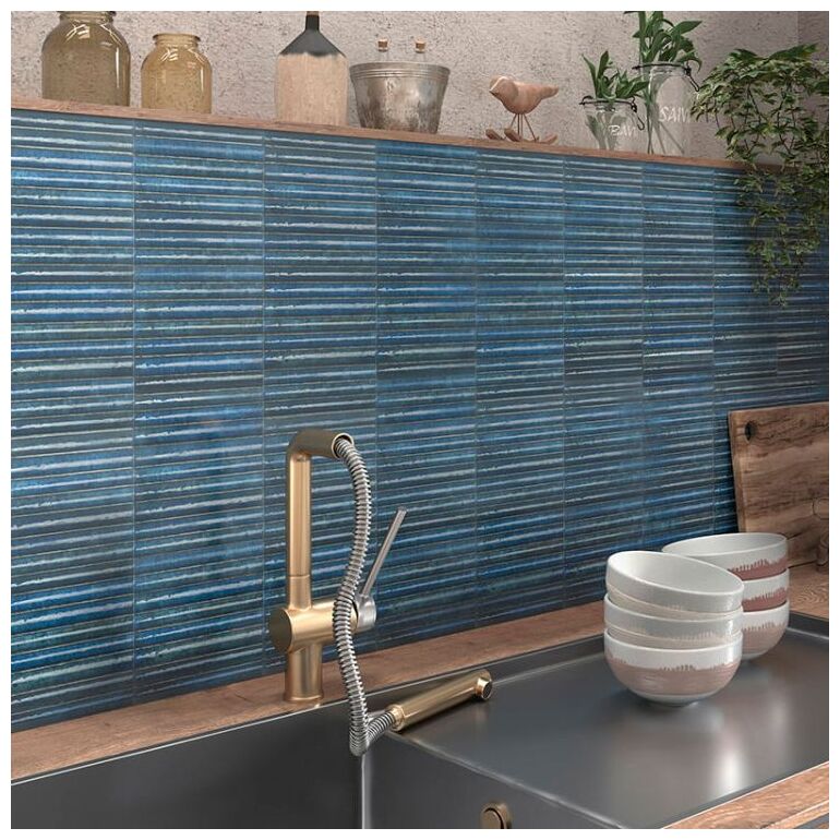 mainzu ceramica etna blu płytka ścienna 15x30 - zdjęcie nr: 4