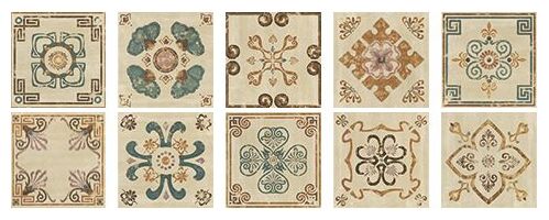 Patchworkowa płytka Verona dekor podłogowy 20x20 z różnorodnymi wzorami i satynowym wykończeniem