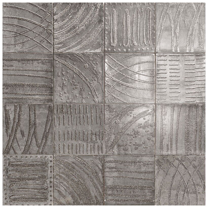 mainzu ceramica fortuna nero dekor 15x15 - zdjęcie główne