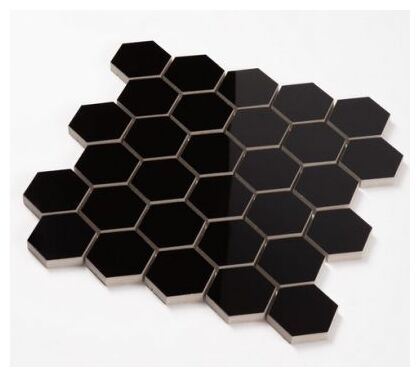 manufaktura mozaik heksagon czarny połysk mozaika 30x30 - zdjęcie nr: 2