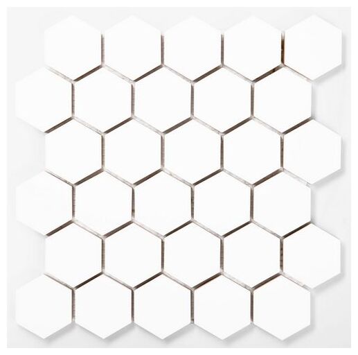manufaktura mozaik heksagon biały połysk mozaika 30x30 - zdjęcie główne