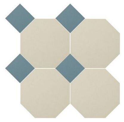 manufaktura mozaik oktagon biało niebieski mozaika 34x34 - zdjęcie główne