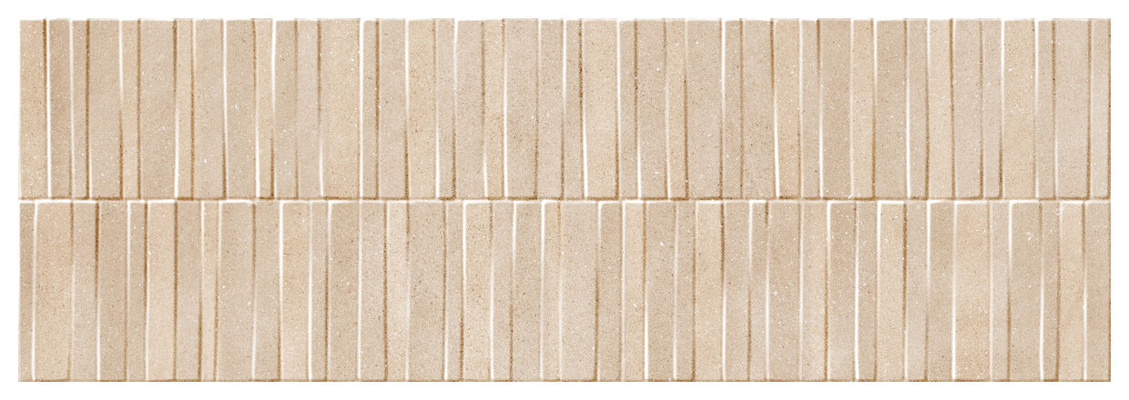 Marazzi Slow Wall 3D Dash Calce Mpca 40x120 - beżowa płytka ceramiczna 3d