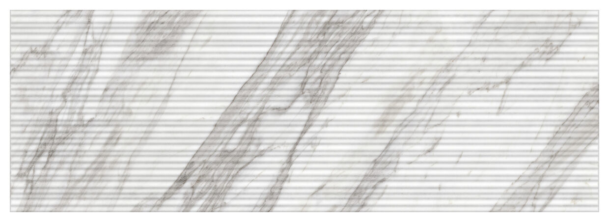Marazzi Fabula Wall 3D Mikado Calacatta MN2Q 33x100 - biała glazura 3d kuchenna i łazienkowa