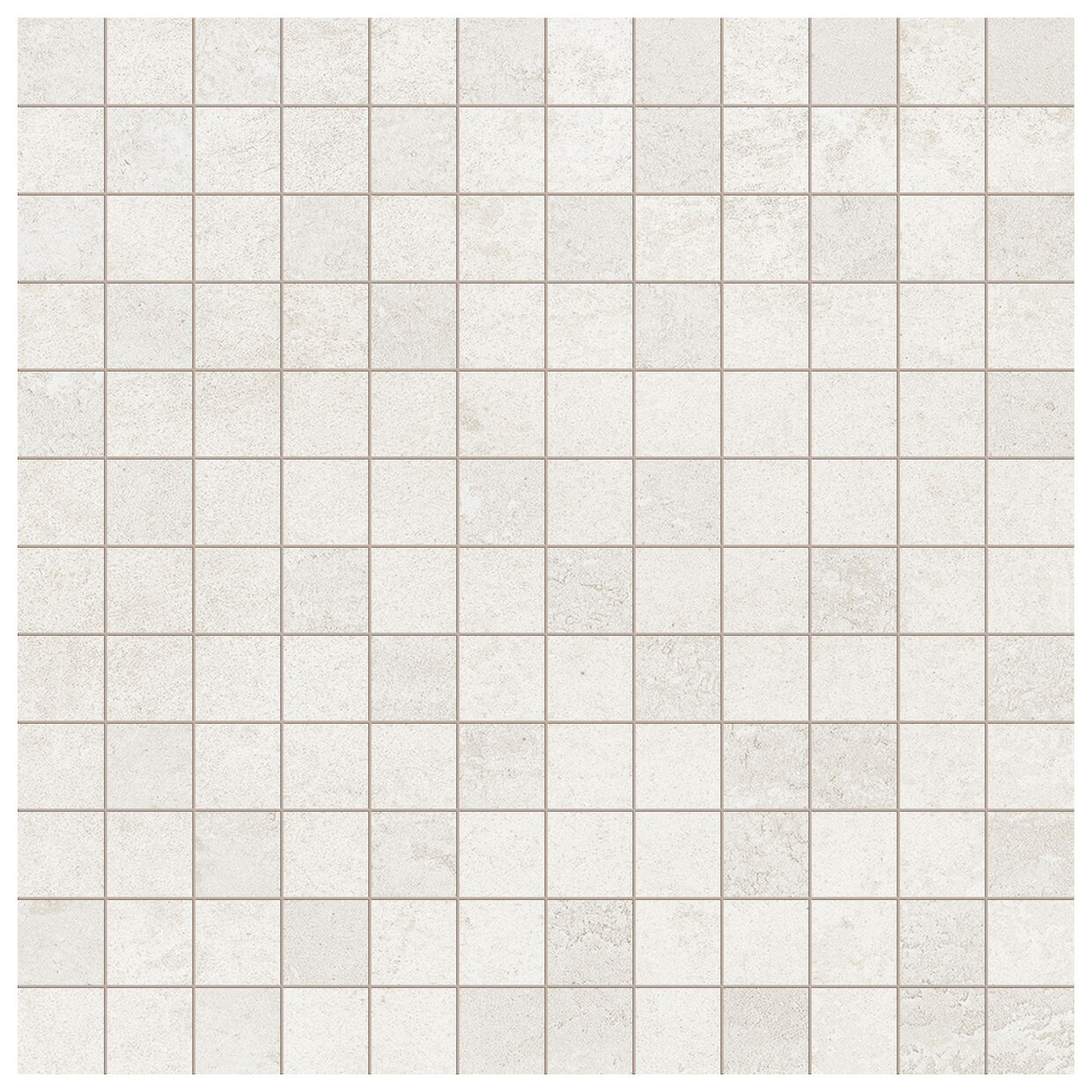 Marazzi Plaza White Mosaico M9EP 30x30 - biała mozaika betonopodobna