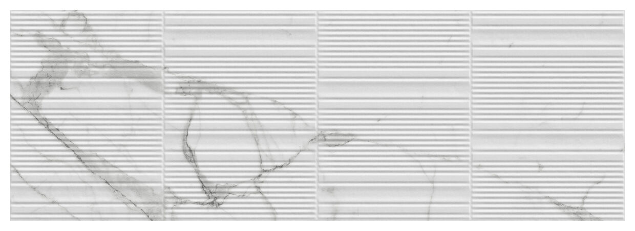 Marazzi Fabula Wall 3D Gentle Statuario MN3K 33x100 - biała płytka 3d do łazienki i kuchni