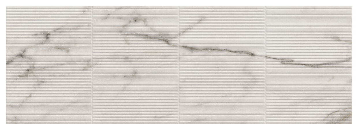 Marazzi Fabula Wall 3D Gentle Golden MN3H 33x100 - białe kafelki z efektem 3d do łazienki i kuchni
