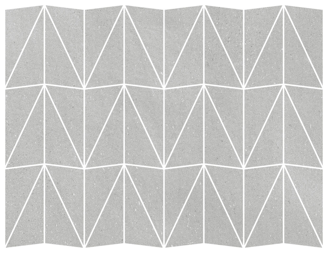 Marazzi Slow Cold Cromo Mosaico Triangolo Mpez 29x39 - matowa mozaika betonopodobna do kuchni i łazienki