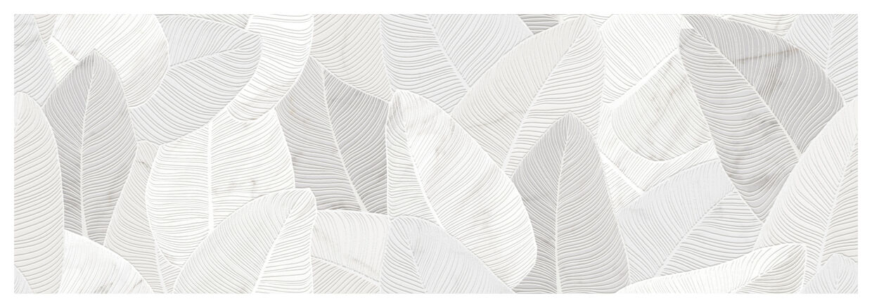 Marazzi Fabula Wall Decoro Glam Bianco MN83 33x100 - płytka dekoracyjna biała kuchenna i łazienkowa