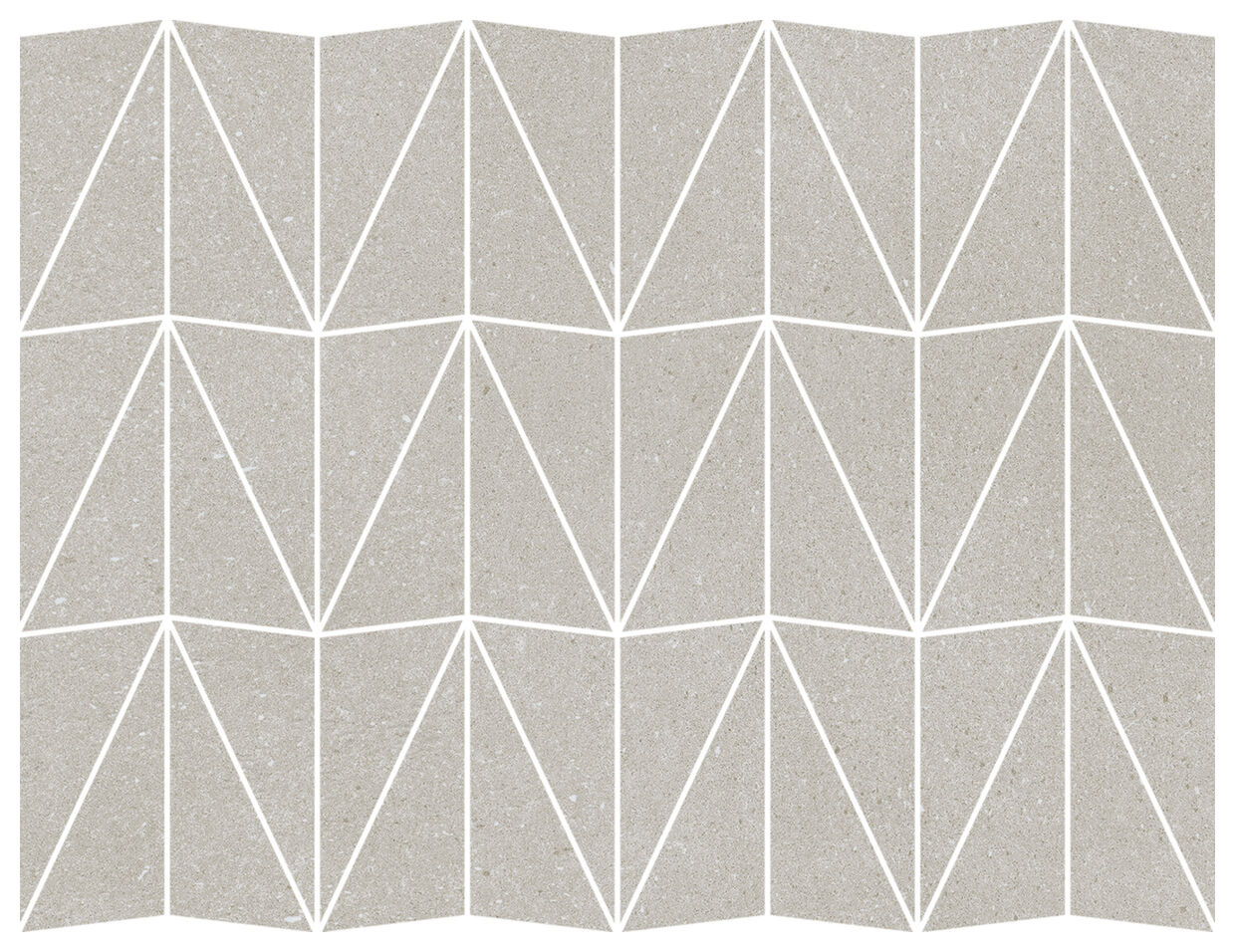 Marazzi Slow Cold Nebbia Mosaico Triangolo MPF1 29x39 - szara mozaika betonopodobna
