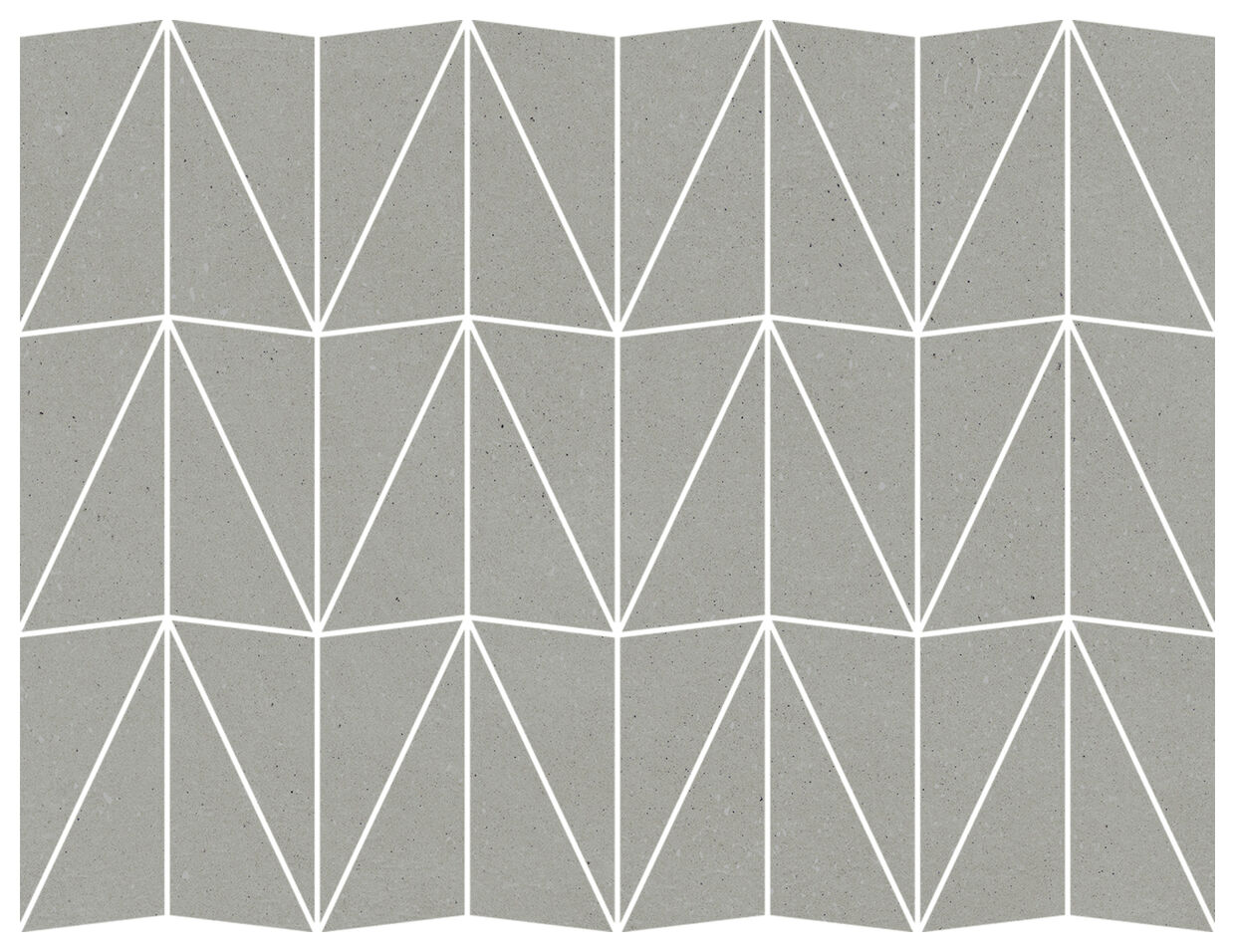 Marazzi Slow Cold Salvia Mosaico Triangolo MPF2 29x39 - szara mozaika imitująca beton
