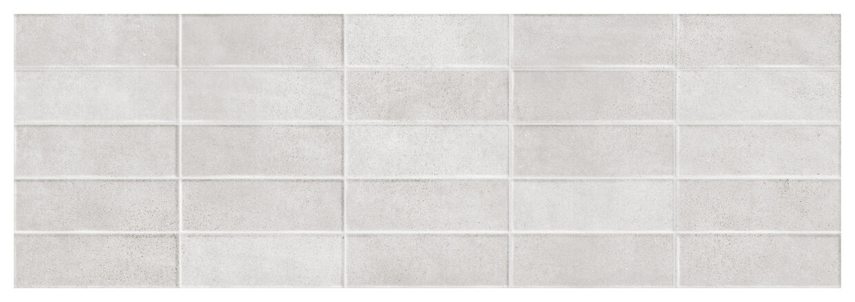 Marazzi Appeal Grey Struttura Brick 3D M9N5 25x76 - biała płytka ceramiczna 3d łazienkowa i kuchenna