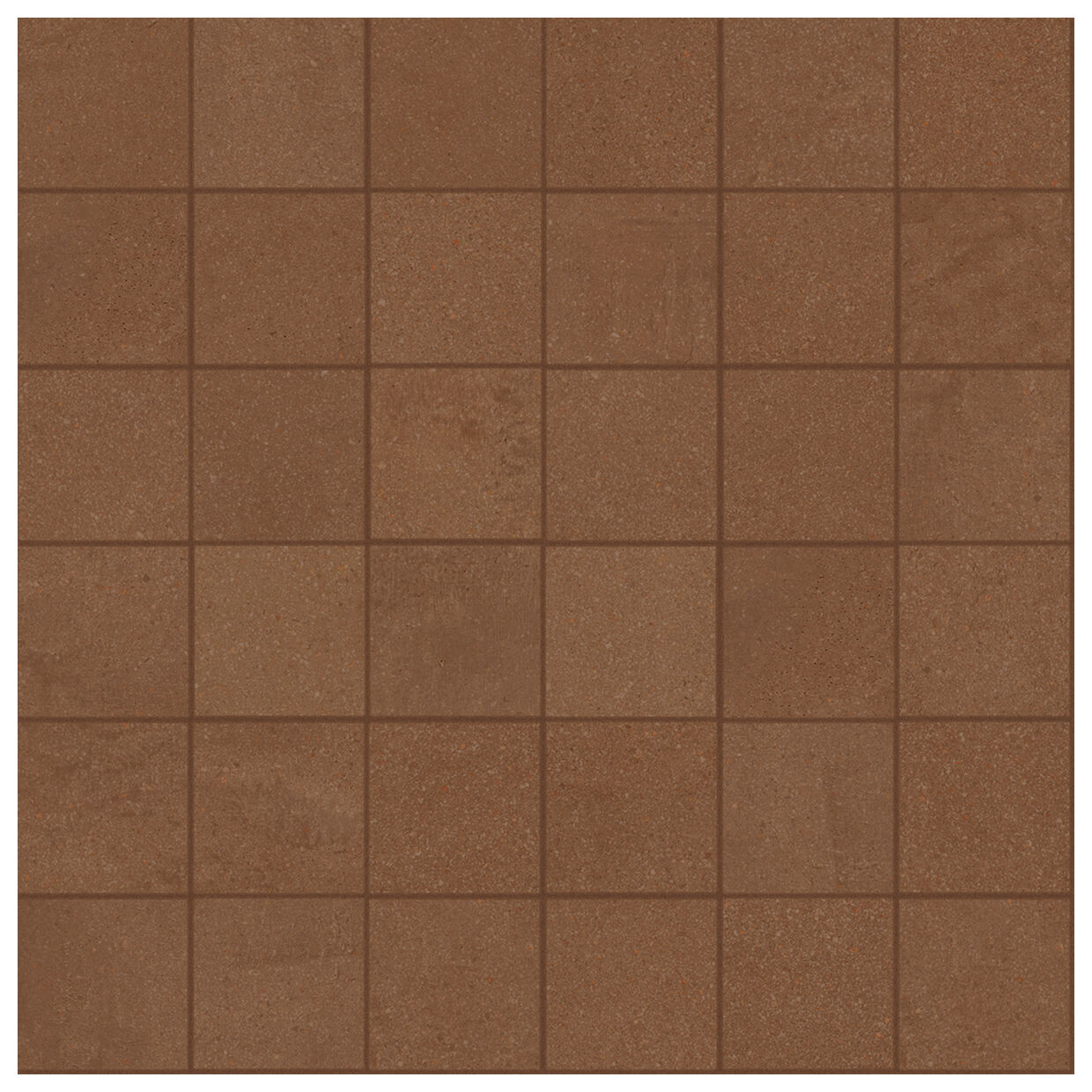 Marazzi Cementum Cotto Mosaico 5x5 MA9C 30x30 - brązowa mozaika imitująca beton