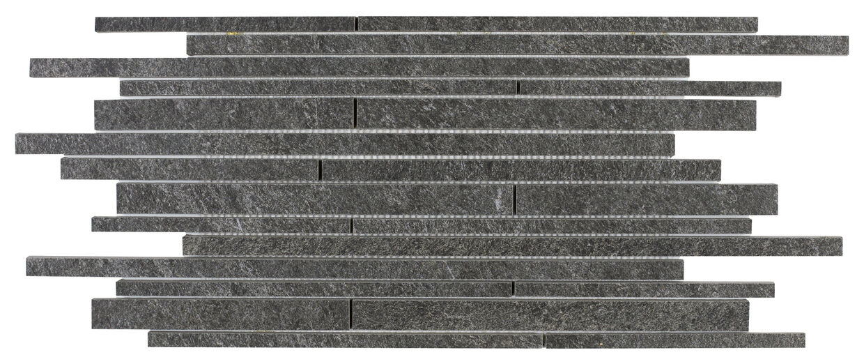 Marazzi Mystone Quarzite Black Muretto M0Q9 30x60 - grafitowy gres porcelanowy imitujący kamień