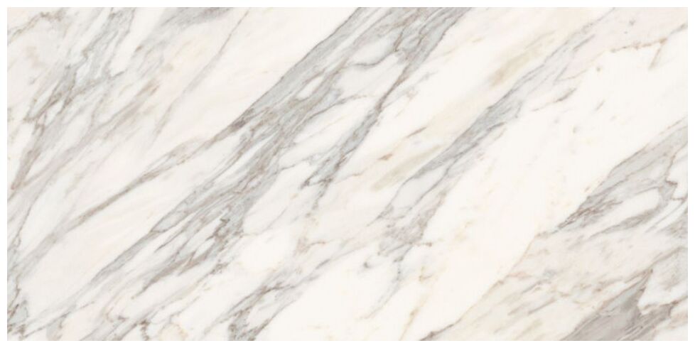 Jasny gres Fabula Calacatta MN3X z szarymi i kremowymi żyłkami imitującymi marmur