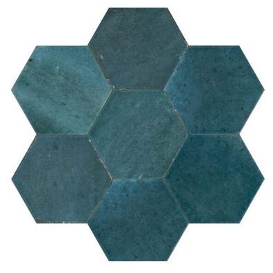 Marazzi Lume Esagona Blue LUX Mfff 21x18.2 - gres porcelanowy heksagonalny podłogowy