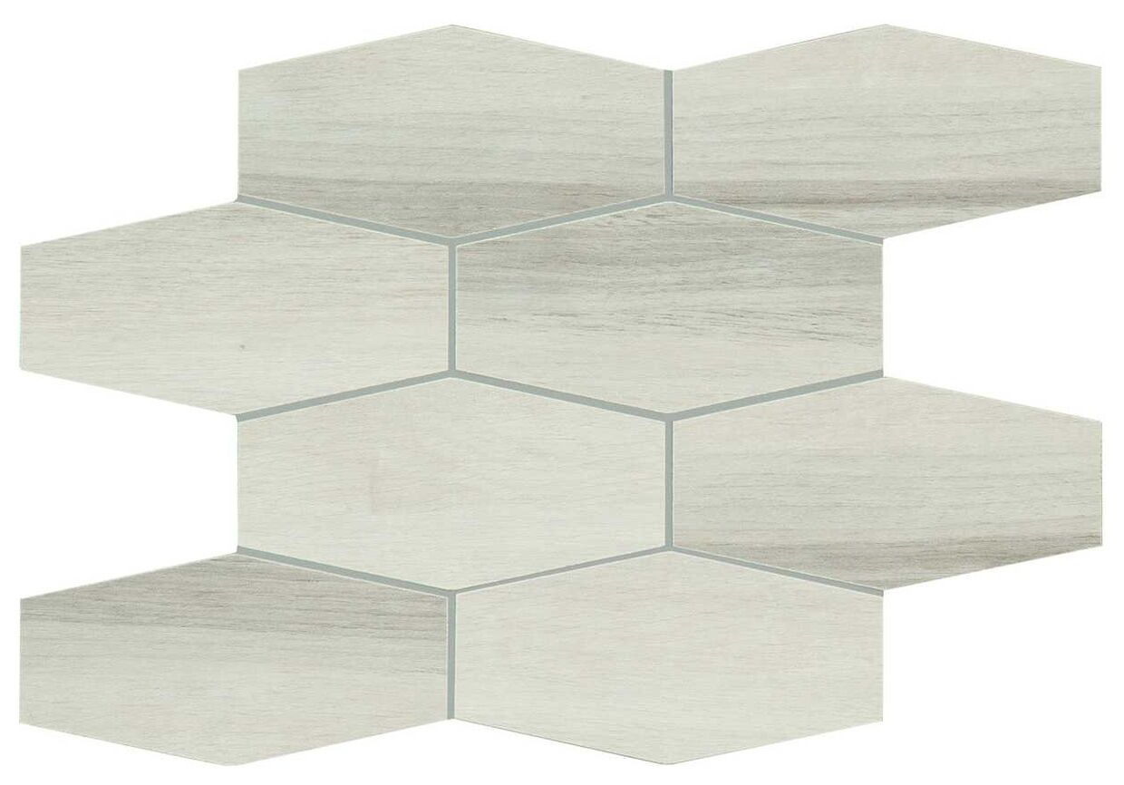Heksagonalna mozaika Treverkchic Teak Asia MH5T imitująca drewno w jasnej stonowanej kolorystyce