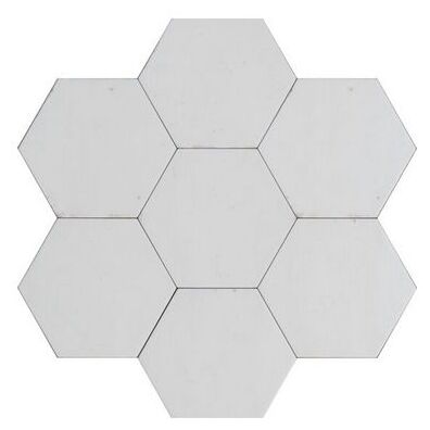 Marazzi Lume Esagona White LUX Mffe 21x18.2 - heksagonalny gres porcelanowy imitujący kamień