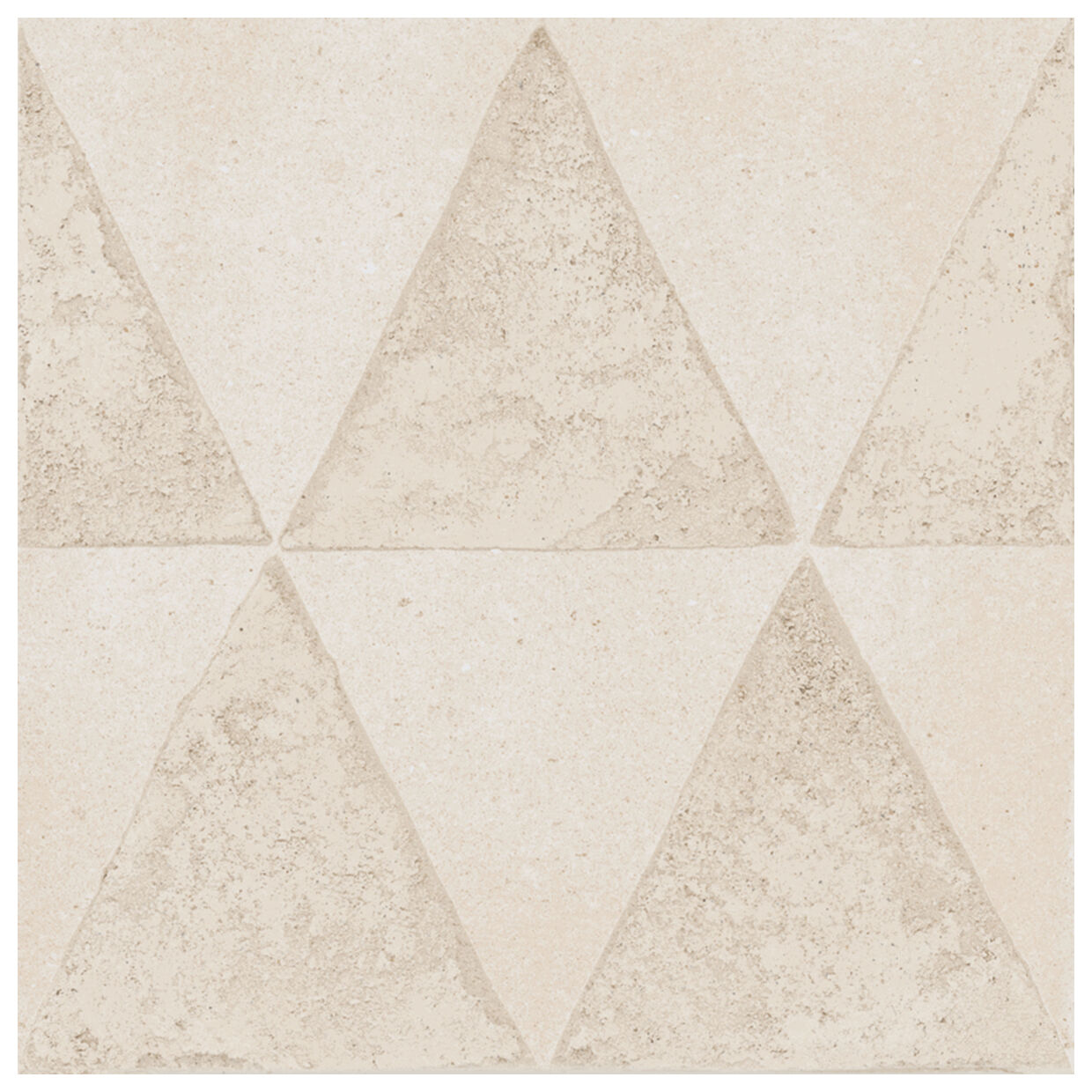 Marazzi Artcraft Pomice Decoro Triangoli Mgys 20x20 - mała matowa płytka dekoracyjna włoska