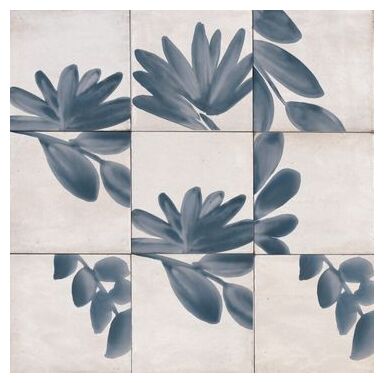 Marazzi Rice Bianco Decoro Blossom LUX M9JA 15x15 - mała płytka dekoracyjna włoska łazienkowa i kuchenna