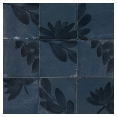 Marazzi Rice BLU Decoro Blossom LUX M9J9 15x15 - mała płytka dekoracyjna włoska łazienkowa i kuchenna