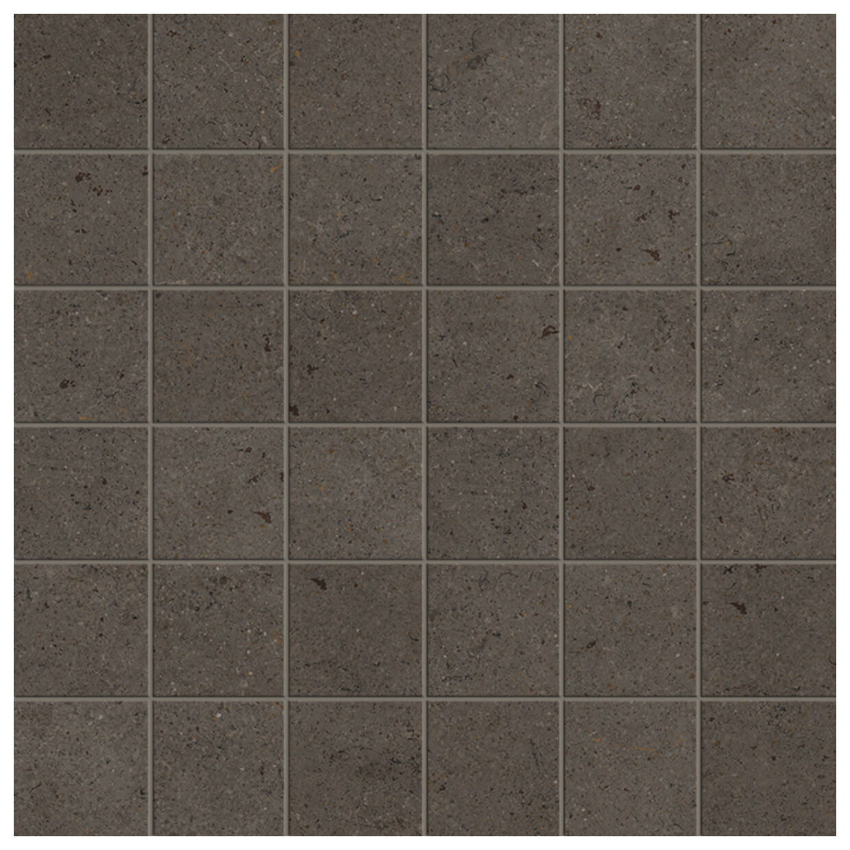 Marazzi Terratech Grafite Mosaico Tessere 5x5 M8Y9 30x30 - matowa mozaika do salonu betonopodobna
