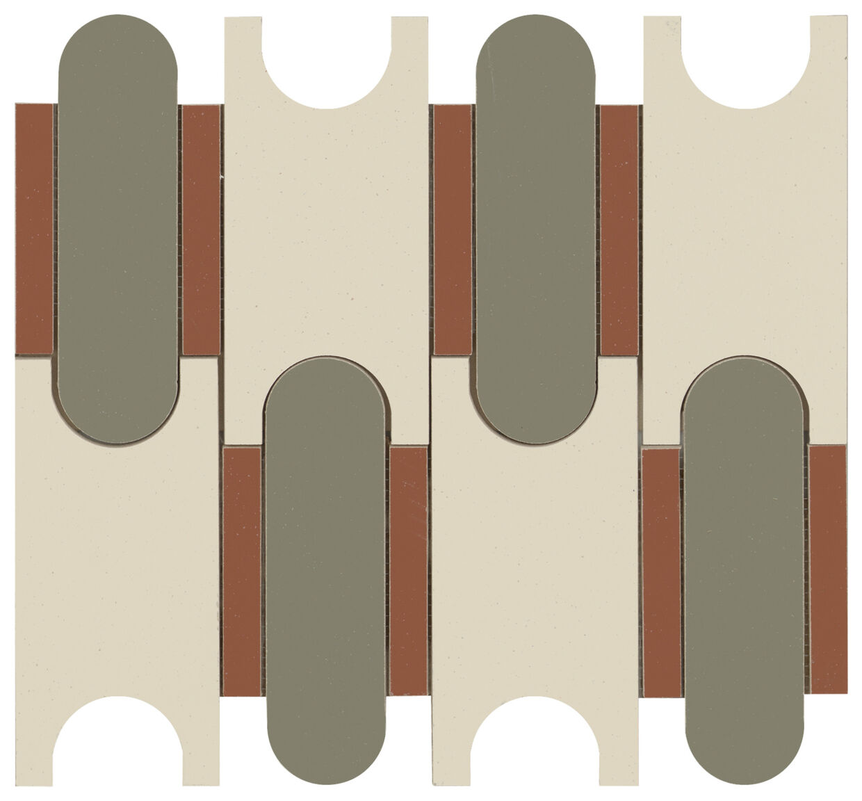Marazzi Momenti Mosaico Puzzle Avorio MAL9 30.6x32.8 - matowa mozaika do salonu i przedpokoju