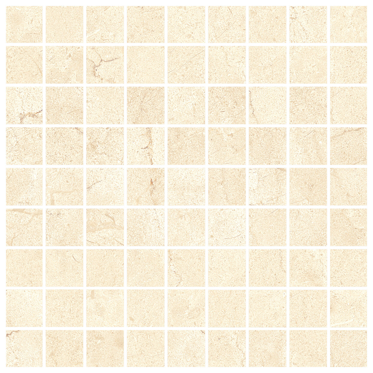 Marazzi Allmarble Crema Marfil Mosaico Meyt 30x30 - matowa mozaika marmuropodobna do salonu i przedpokoju