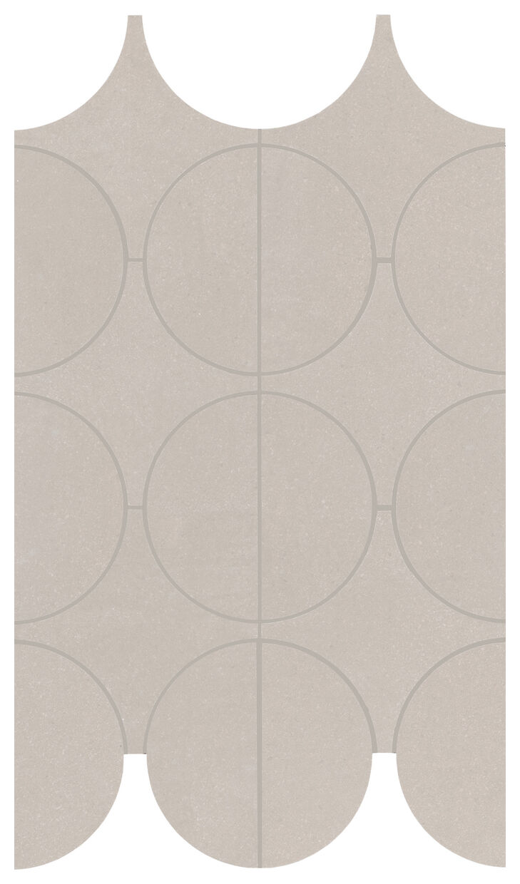 Marazzi Cementum Sand Mosaico Cerchi M9Y0 23.8x41.4 - mozaika betonopodobna do salonu
