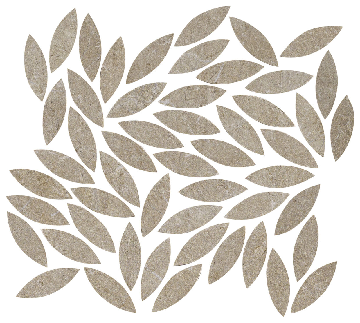 Marazzi Mystone Limestone Taupe Mosaico Foglie M8LT 34.2x38 - mozaika mrozoodporna
