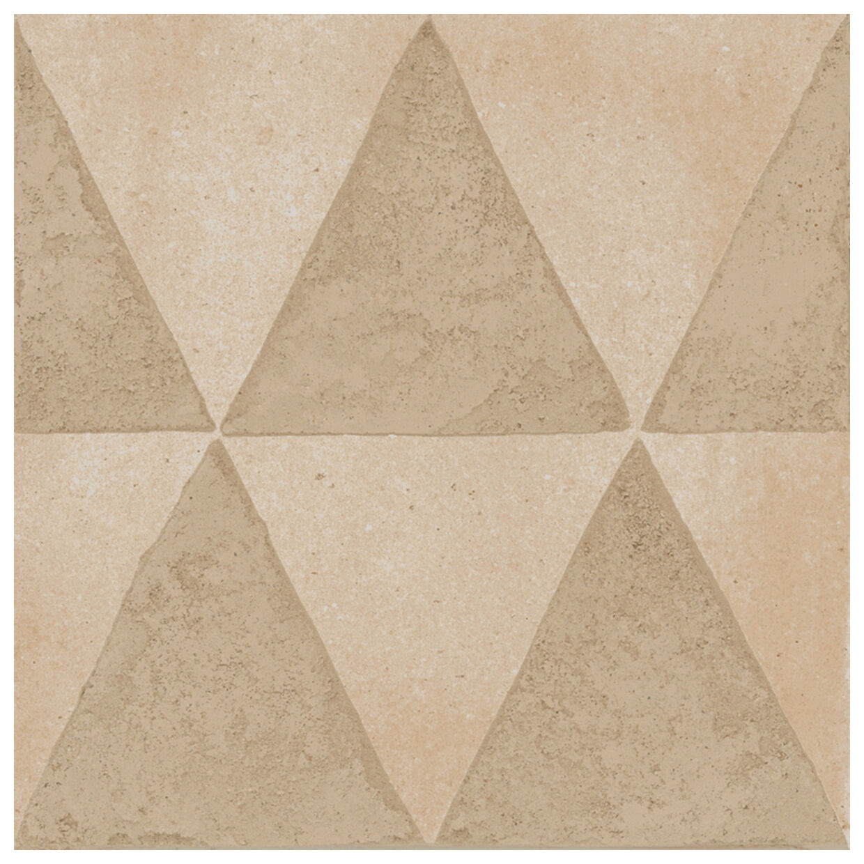 Marazzi Artcraft Calce Decoro Triangoli Mgzs 20x20 - płytka dekoracyjna matowa betonopodobna
