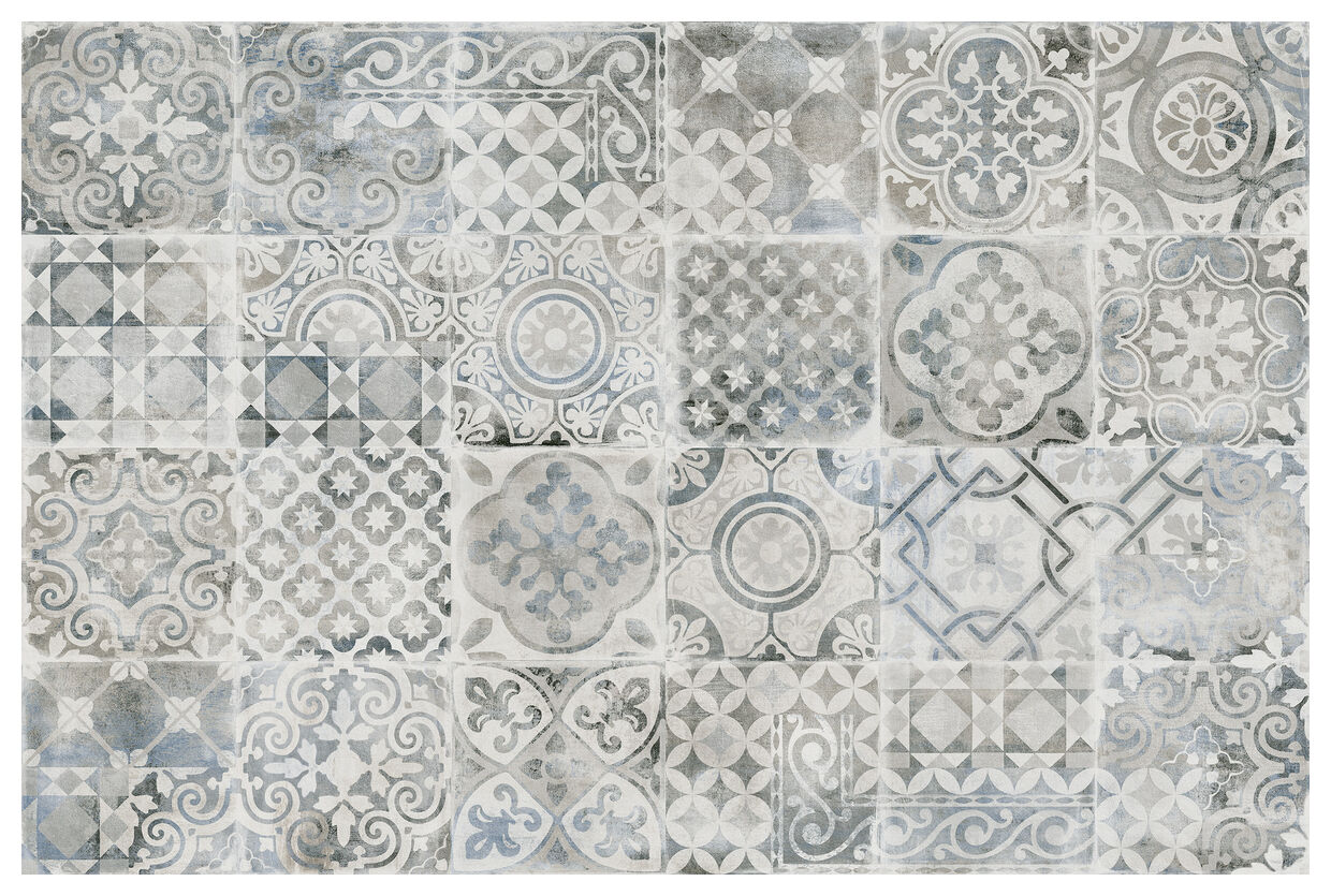 Marazzi Alchimia White Decoro Boho M18Q 60x180 - wielkoformatowa płytka dekoracyjna kuchenna i łazienkowa