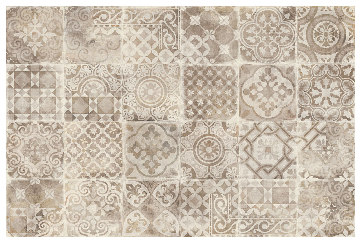 Marazzi Alchimia Greige Decoro Boho M18R 60x180 - wielkoformatowa płytka dekoracyjna włoska do salonu