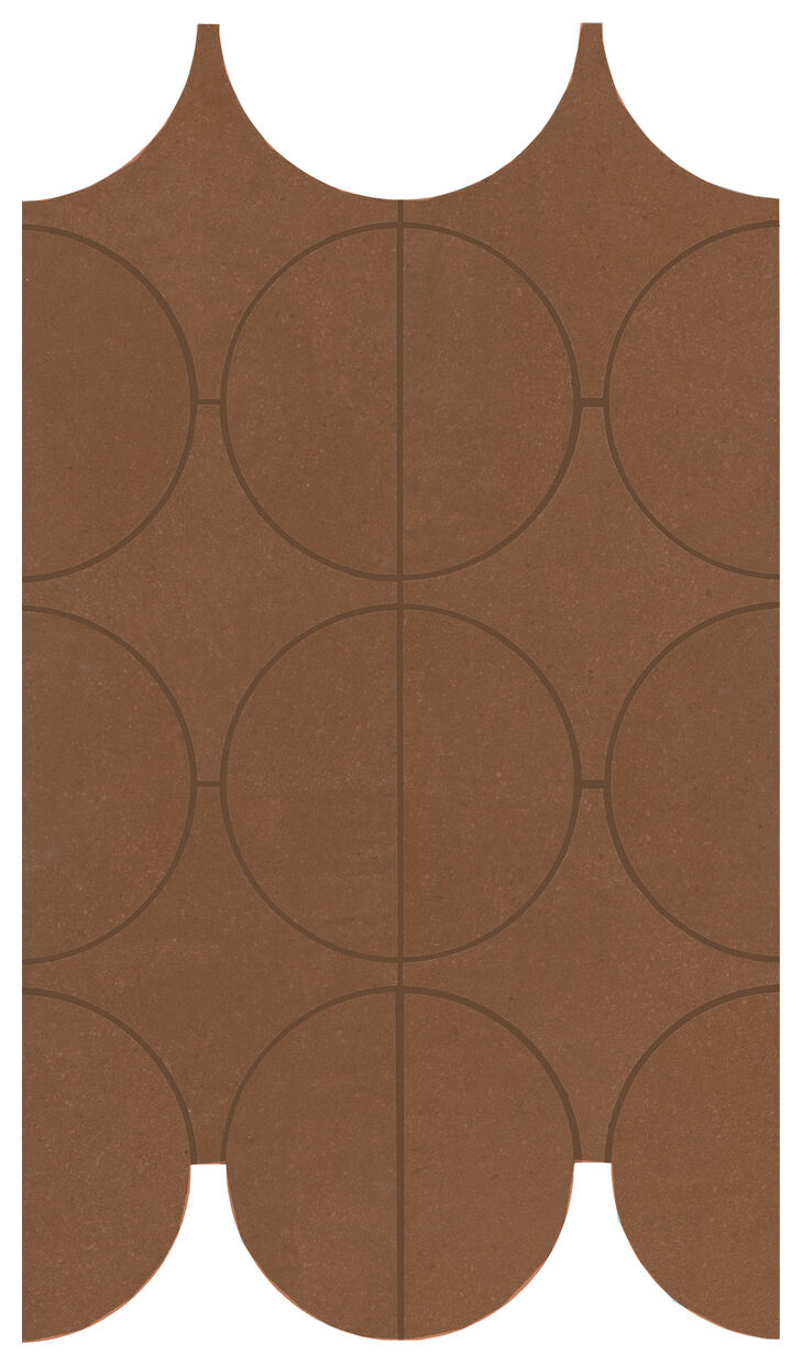 Marazzi Cementum Cotto Mosaico Cerchi M9Y6 23.8x41.4 - włoska mozaika na zewnątrz