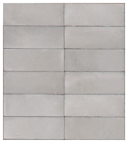 Rice Grigio M968 płytka ścienna w formie szarej cegiełki z błyszczącą powierzchnią