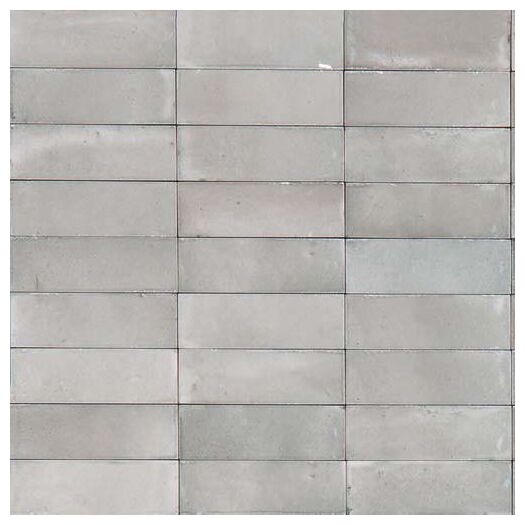 Małe szare płytki Rice Grigio M96Q o błyszczącej powierzchni i wymiarach 5x15 cm