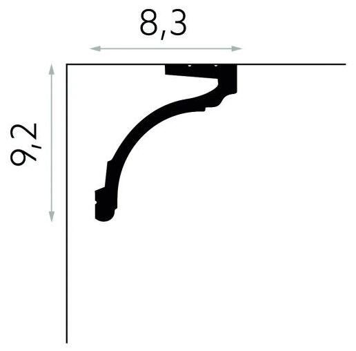 mardom md161 listwa karniszowa multifunkcyjna wodoodporna 200x9.2x8.3 - zdjęcie nr: 2