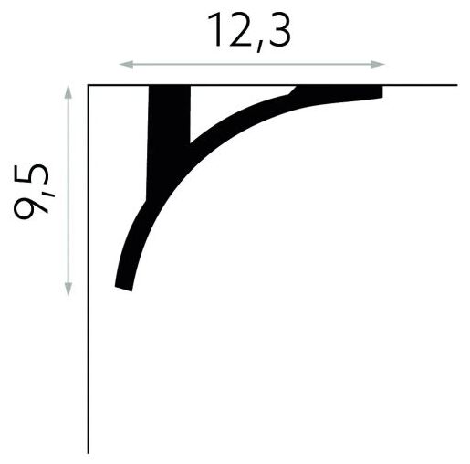 mardom ql011 listwa karniszowa multifunkcyjna wodoodporna 200x9.5x12.3 - zdjęcie nr: 2
