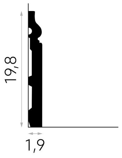 mardom md020p premium listwa przypodłogowa lakierowana 200x19.8x1.9 - zdjęcie nr: 2
