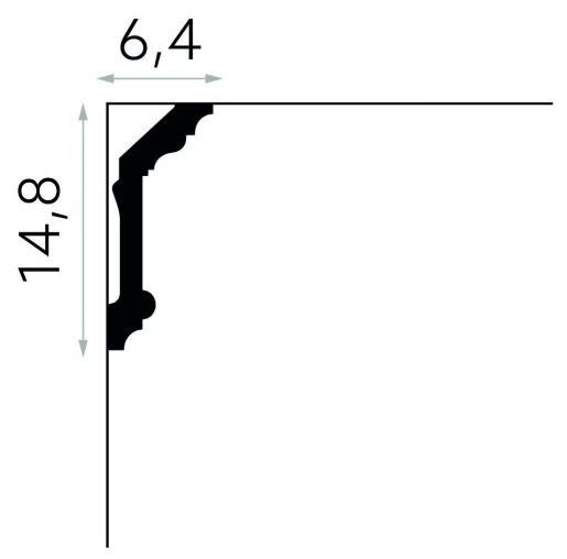 mardom mda072 listwa sufitowa 200x14.8x6.4 