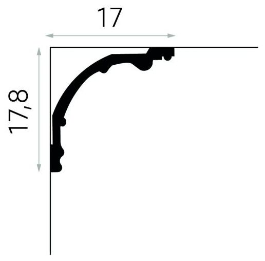 mardom mda109 listwa sufitowa 200x17x17.8 
