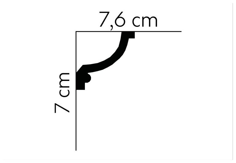mardom mda121 listwa sufitowa 200x7x7.6 - zdjęcie nr: 2