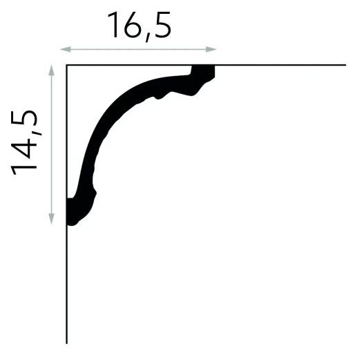 mardom mda401 listwa sufitowa 200x16.5x14.5 - zdjęcie nr: 2