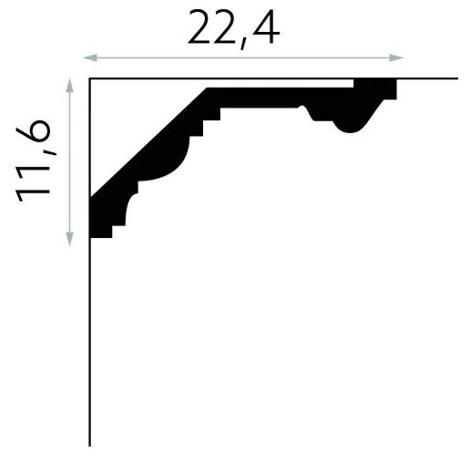 mardom mdb121 listwa sufitowa 200x11.6x22.4 