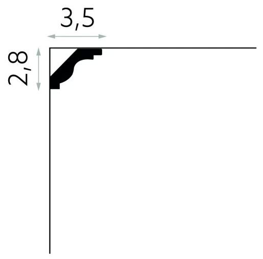 mardom mdb135 listwa sufitowa 200x2.8x3.5 