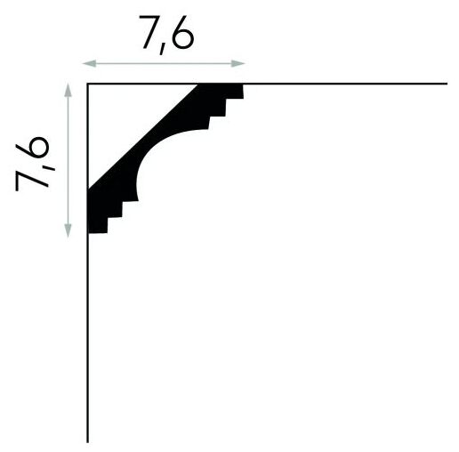 mardom mdb152 listwa sufitowa 200x7.6x7.6 